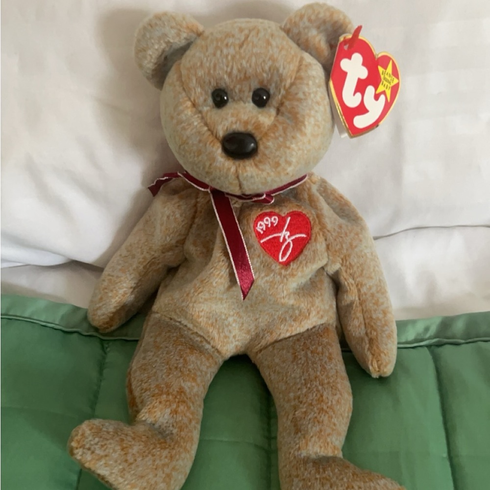 1999 ty signature beanie baby bear RARE